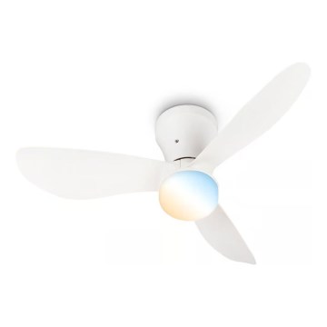 Brilo - LED Stmívatelný stropní ventilátor LUFITO LED/15W/230V 3000/4000/6000K bílá + dálkové ovládání