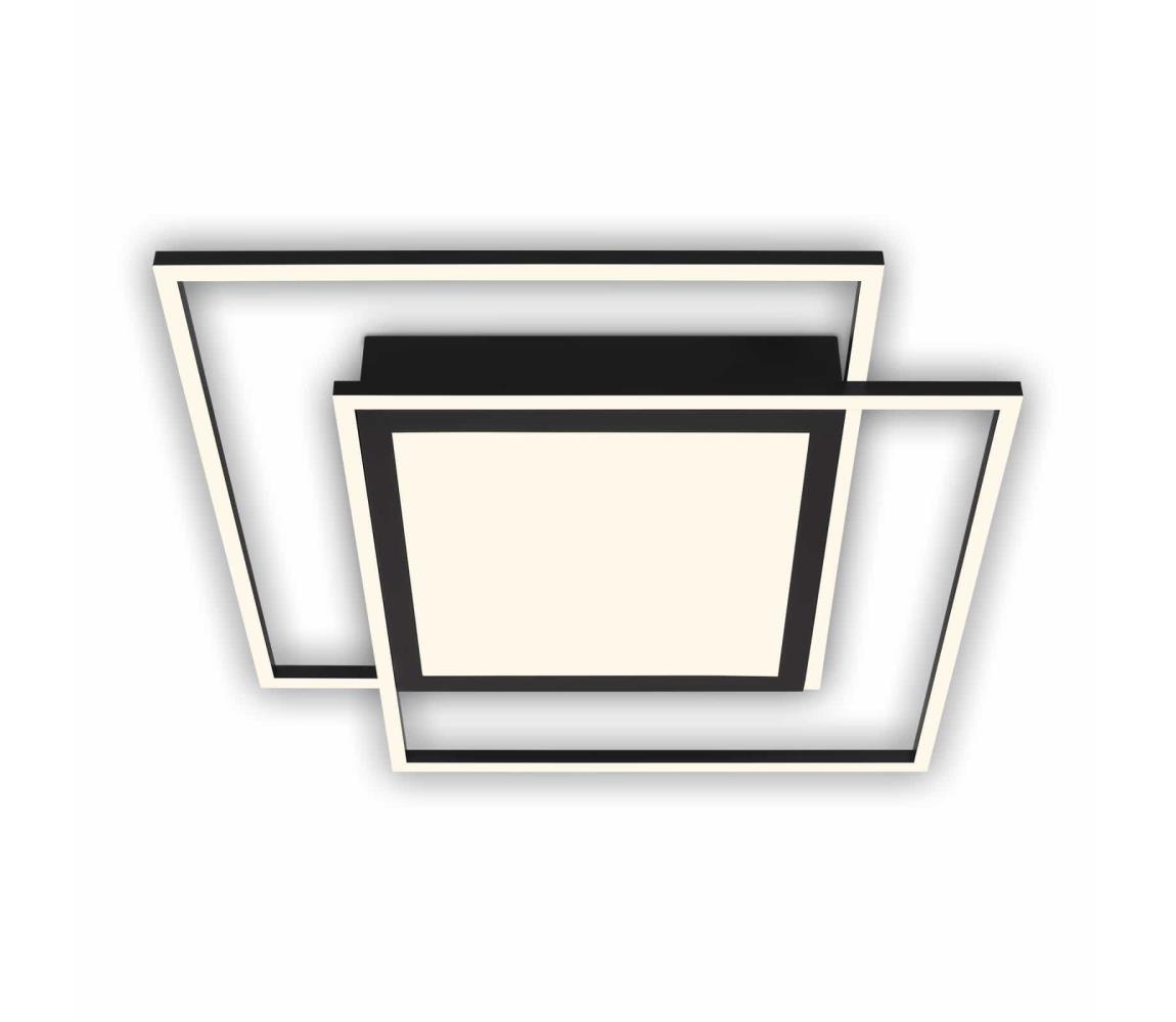 Brilo - LED Stropní svítidlo 2xLED/16W/230V + LED/19W 51,5x51,5 cm černá 3740-015