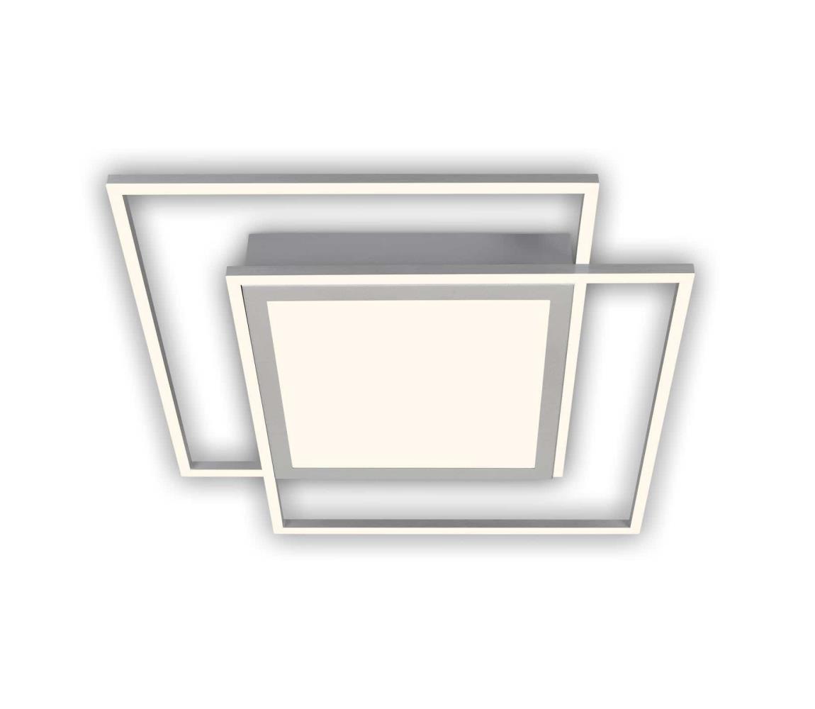 Brilo - LED Stropní svítidlo 2xLED/16W/230V + LED/19W 51,5x51,5 cm matný chrom 3740-019