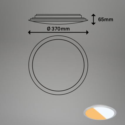 Brilo - LED Koupelnové stropní svítidlo CTS LED/21W/230V 3000/4000K IP44 pr. 37 cm matný chrom