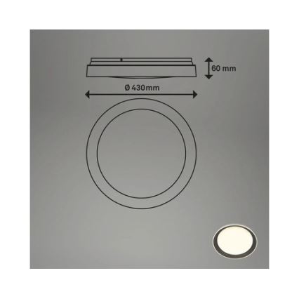 Brilo - LED Stropní svítidlo IJUS LED/24W/230V 3000K pr. 43 cm