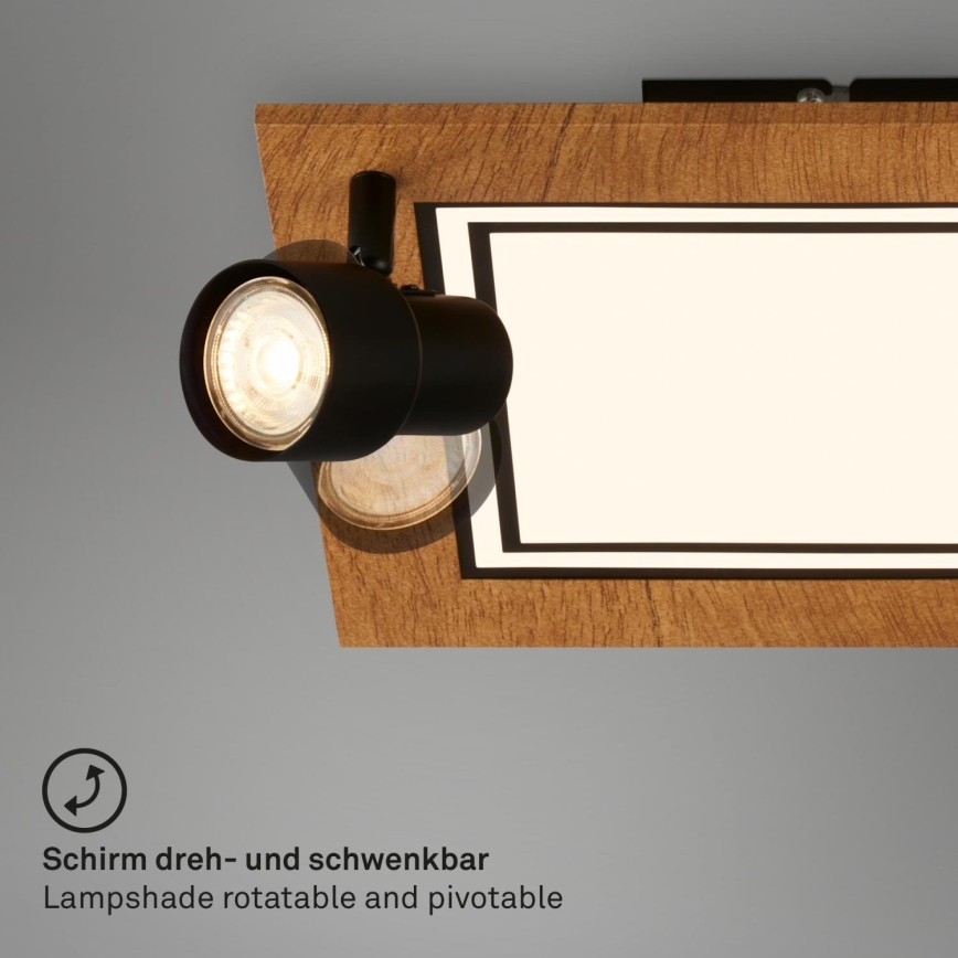 Brilo - LED Stropní svítidlo LED/12W/230V + 2xGU10/9W 3000K