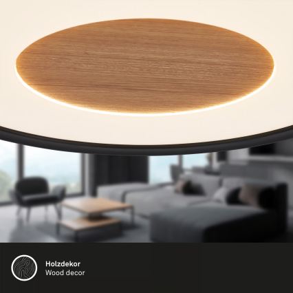 Brilo - LED Stropní svítidlo SUFIT WOOD LED/18W/230V 3000K pr. 29 cm
