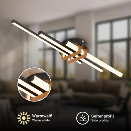 Brilo - LED Stropní svítidlo TINKA LED/21W/230V 3000K černá