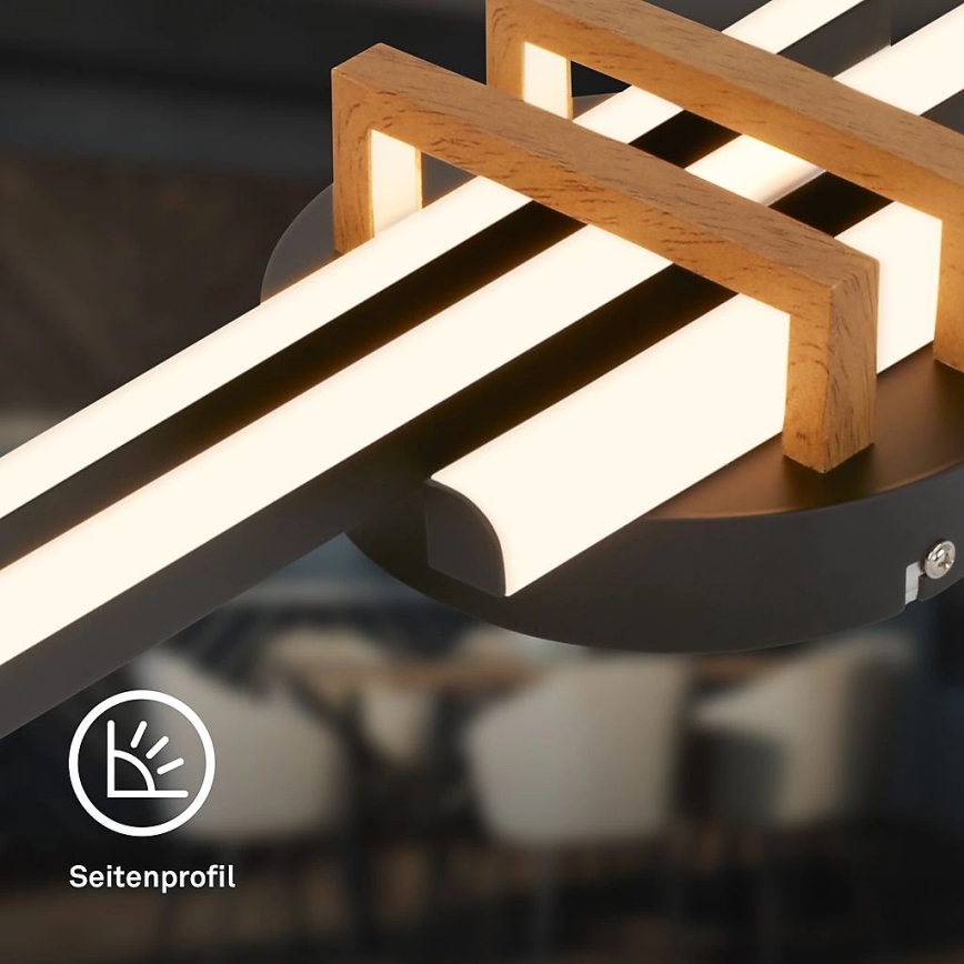 Brilo - LED Stropní svítidlo TINKA LED/21W/230V 3000K černá