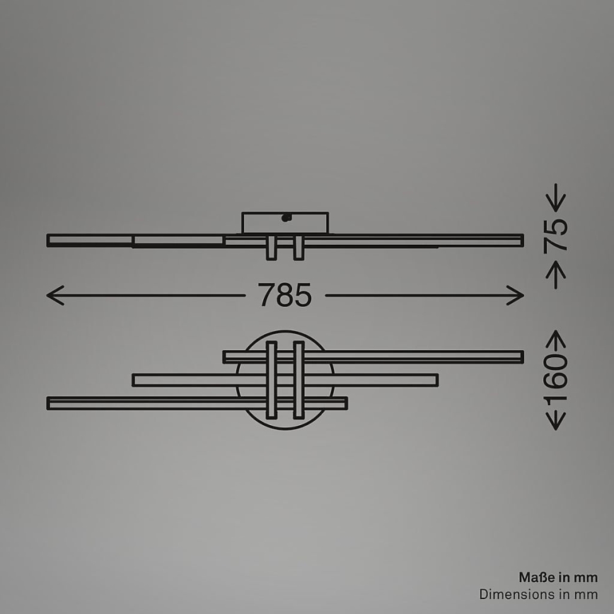 Brilo - LED Stropní svítidlo TINKA LED/21W/230V 3000K černá