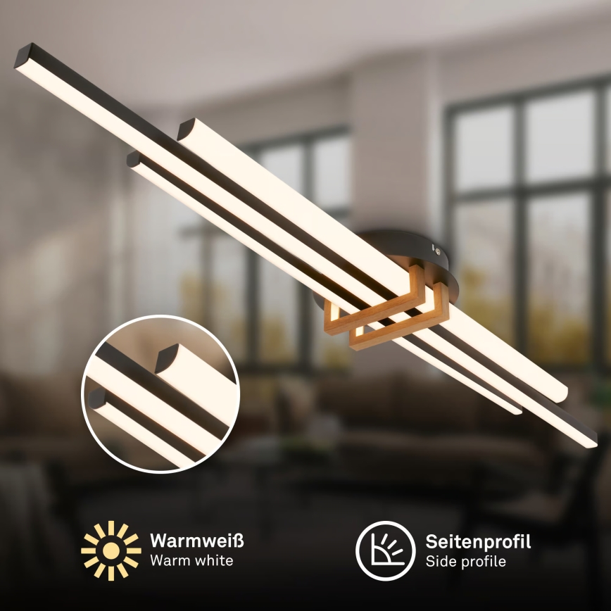 Brilo - LED Stropní svítidlo TINKA LED/30W/230V 3000K černá