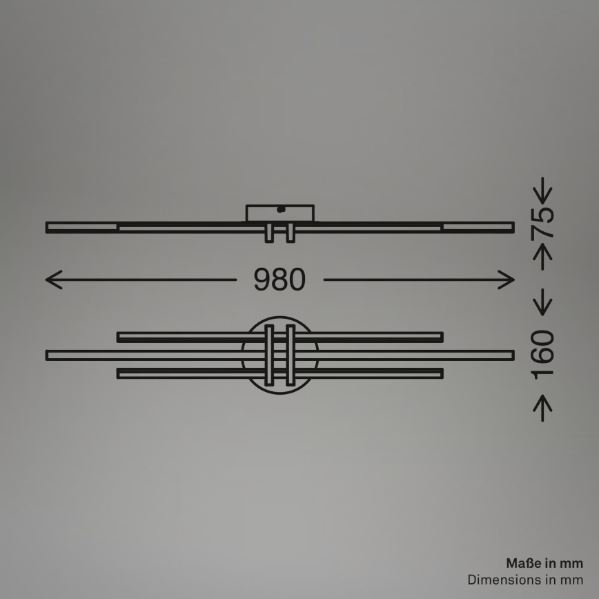 Brilo - LED Stropní svítidlo TINKA LED/30W/230V 3000K černá