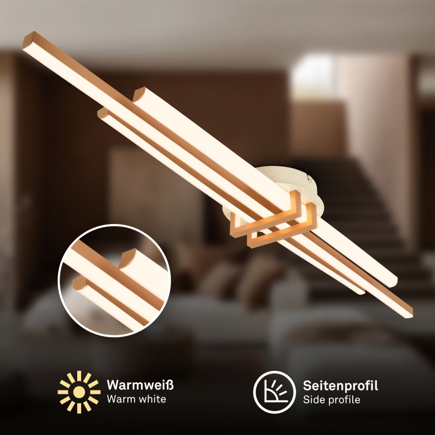 Brilo - LED Stropní svítidlo TINKA LED/30W/230V 3000K měděná