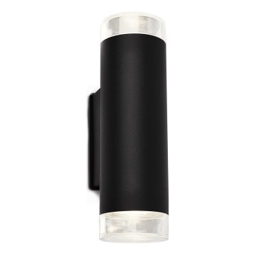 Brilo - LED Venkovní nástěnné svítidlo 2xGU10/4,7W/230V IP44 4000K černá