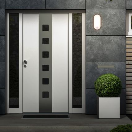 Brilo - LED Venkovní nástěnné svítidlo se senzorem pohybu a soumraku RUCH LED/12W/230V IP65 černá