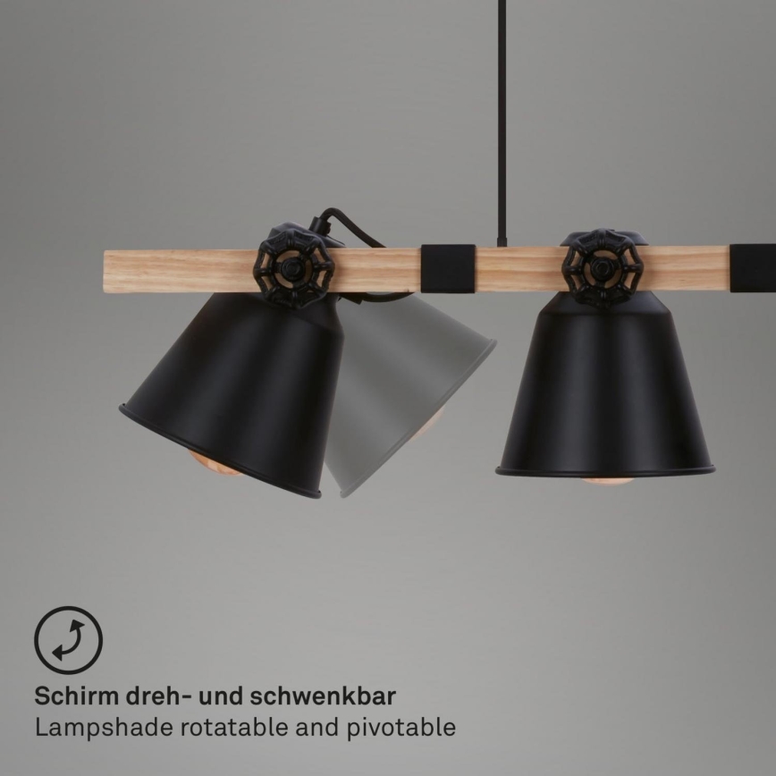 Brilo - Lustr na lanku TALLE 4xE27/40W/230V kaučukovník
