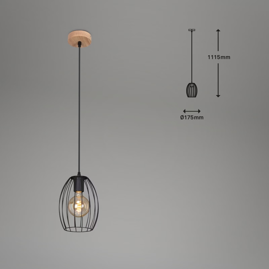 Brilo - Lustr na lanku WAKTU 1xE27/60W/230V