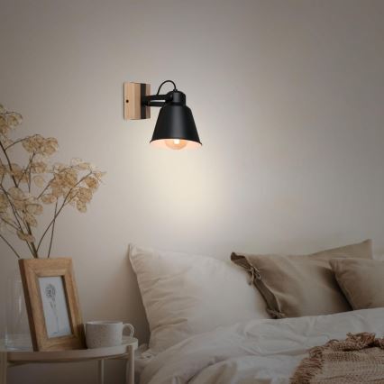 Brilo - Nástěnné bodové svítidlo TALLE  1xE27/40W/230V kaučukovník