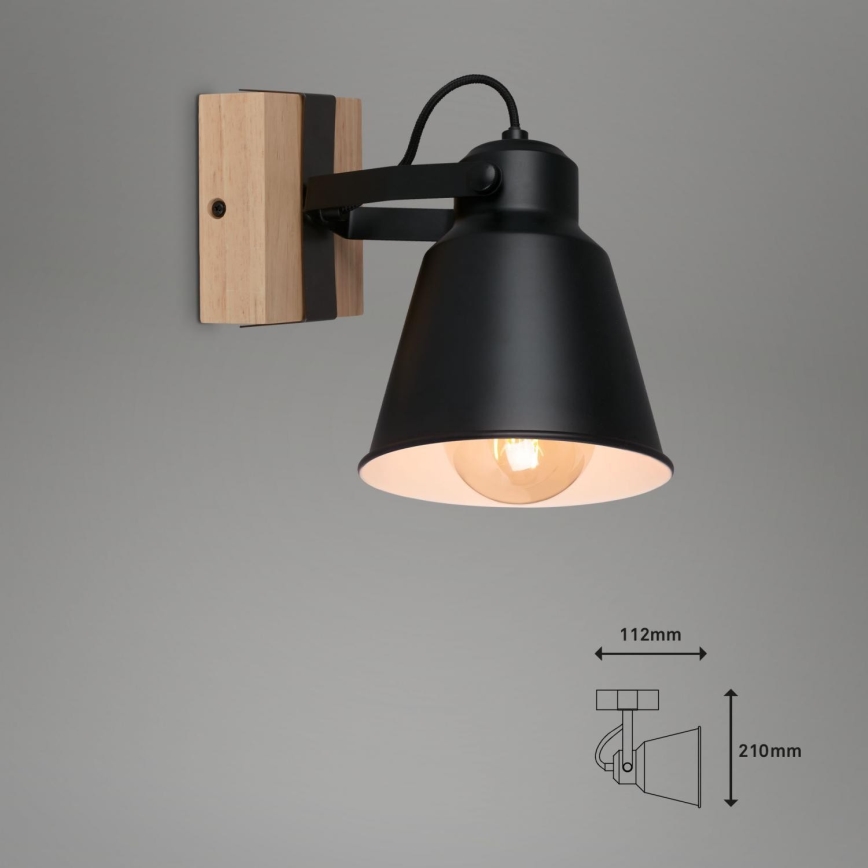 Brilo - Nástěnné bodové svítidlo TALLE  1xE27/40W/230V kaučukovník