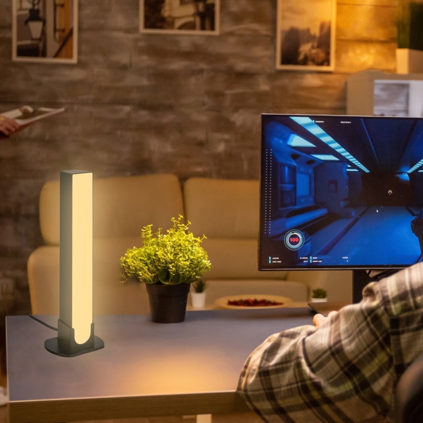 Brilo - SADA 2x LED RGBIC Stmívatelná stolní lampa LED/12W/230V 3000-6500K Wi-Fi Tuya