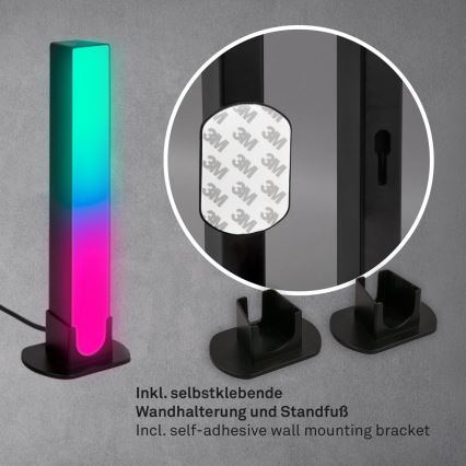 Brilo - SADA 2x LED RGBIC Stmívatelná stolní lampa LED/12W/230V 3000-6500K Wi-Fi Tuya