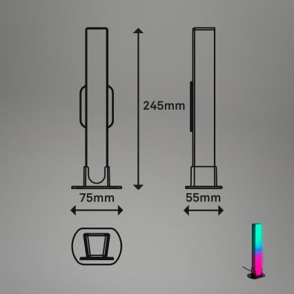 Brilo - SADA 2x LED RGBIC Stmívatelná stolní lampa LED/12W/230V 3000-6500K Wi-Fi Tuya