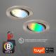 Brilo - SADA 3x LED RGBW Stmívatelné koupelnové svítidlo 1xGU10/4,9W/230V 2700-6500K Wi-Fi Tuya IP23 + dálkové ovládání