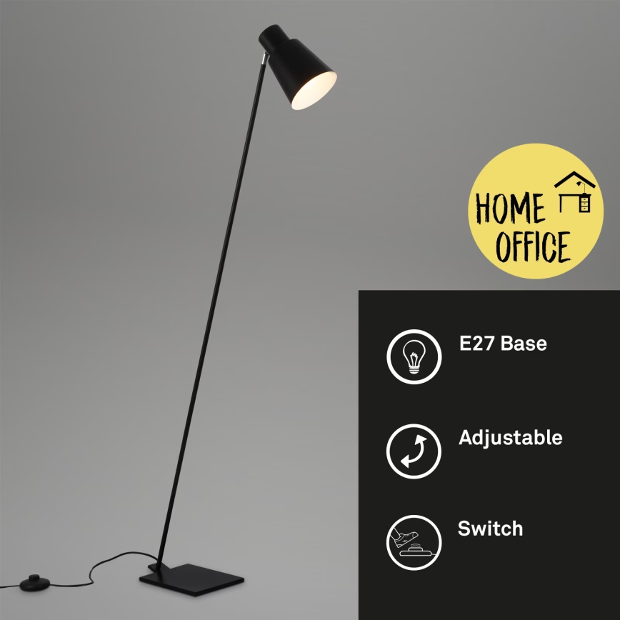Brilo - Stojací lampa 1xE27/10W/230V černá