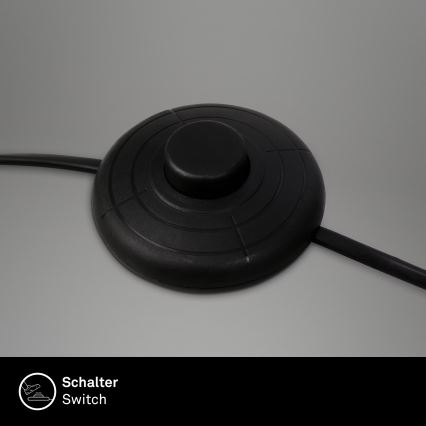 Brilo - Stojací lampa 1xE27/10W/230V černá