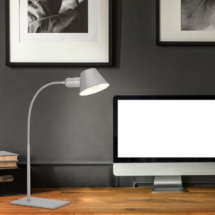 Brilo - Stolní lampa 1xE27/10W/230V matný chrom