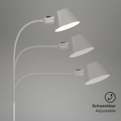 Brilo - Stolní lampa 1xE27/10W/230V matný chrom