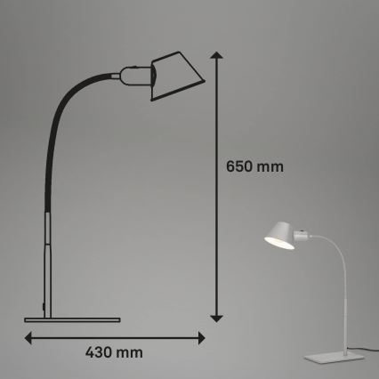 Brilo - Stolní lampa 1xE27/10W/230V matný chrom