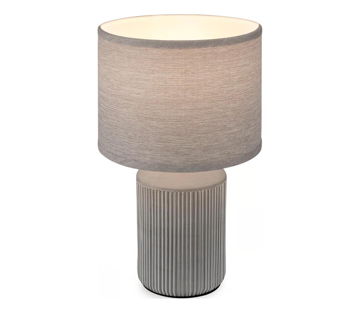 Brilo - Stolní lampa INO 1xE14/10W/230V šedá 7539014