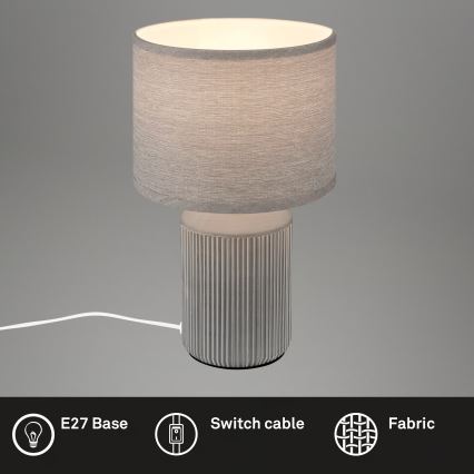 Brilo - Stolní lampa INO 1xE14/10W/230V šedá