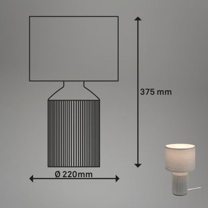 Brilo - Stolní lampa INO 1xE14/10W/230V šedá