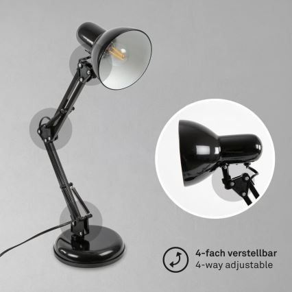 Brilo - Stolní lampa PIXA 1xE14/25W/230V černá