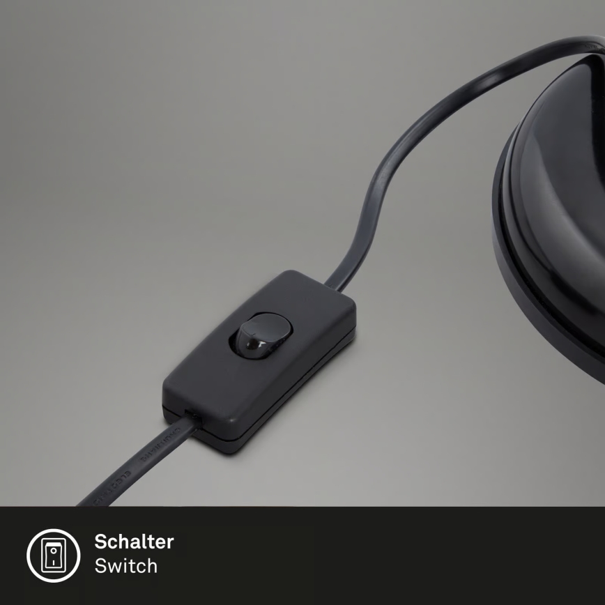 Brilo - Stolní lampa PIXA 1xE14/25W/230V černá