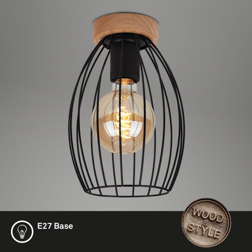 Brilo - Stropní svítidlo WAKTU 1xE27/60W/230V kaučukovník