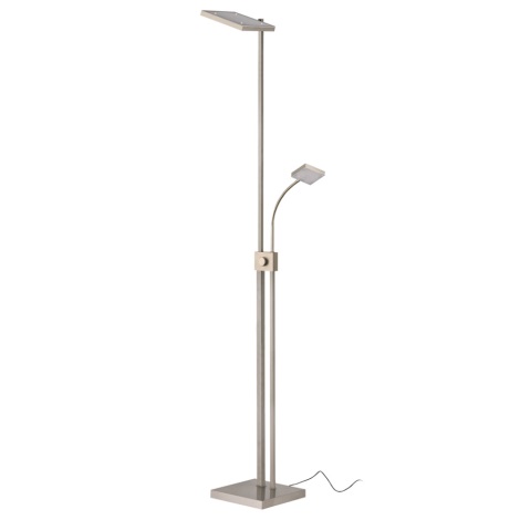 Briloner 1255-022 - LED Stmívatelná stojací lampa PLATE 1xLED/14W + 1xLED/3,5W