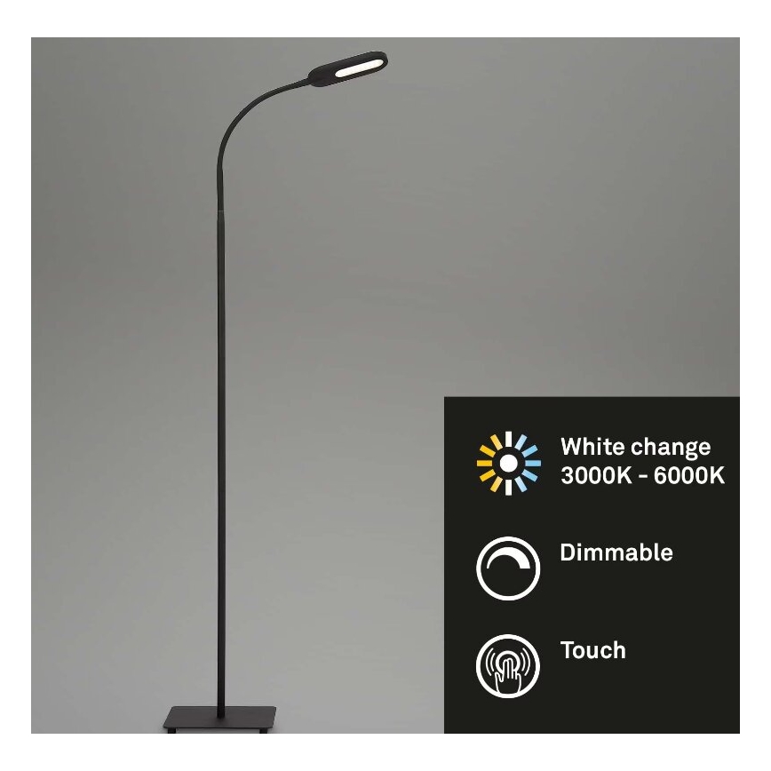 Briloner 1297-015 - LED Stmívatelná flexibilní stojací lampa LED/6,6W/230V 3000K/4000K/6000K