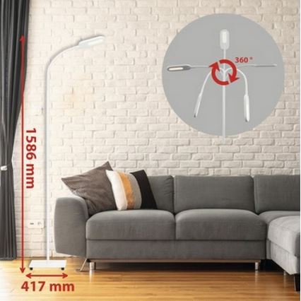 Briloner 1297-016 - LED Stmívatelná dotyková stojací lampa LED/8W/230V 3000/4000/6000K