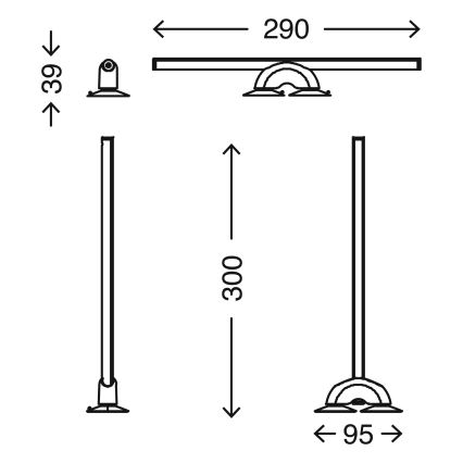 Briloner 2007-019 - LED Stmívatelné osvětlení zrcadla LED/7W/230V 2700-6500K