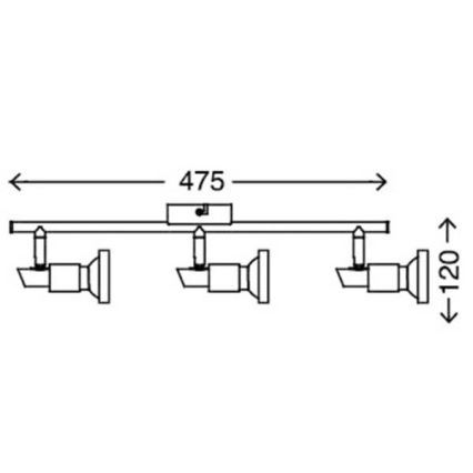 Briloner 2013-032 - LED Bodové svítidlo PRISMA 3xGU10/3W/230V