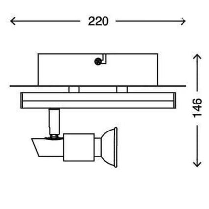 Briloner 2029-028 - LED Bodové svítidlo REN 1xGU10/3W/230V + LED/4W