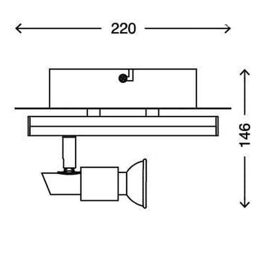 Briloner 2029-028 - LED Bodové svítidlo REN 1xGU10/3W/230V + LED/4W