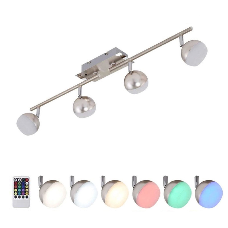 Briloner 2040-042 - LED RGB Stmívatelné bodové svítidlo BAFFLE 4xLED/3,3W/230V + dálkové ovládání
