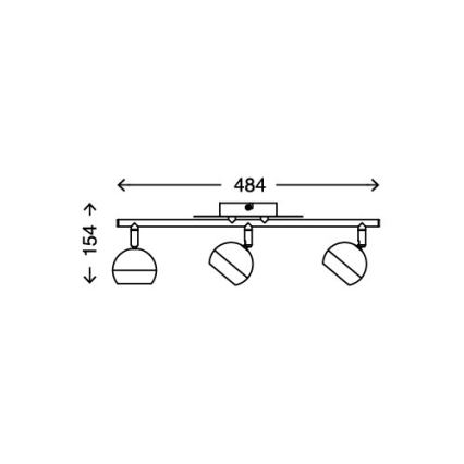 Briloner 2045-032 - LED Bodové svítidlo 3xLED/3,7W/230V