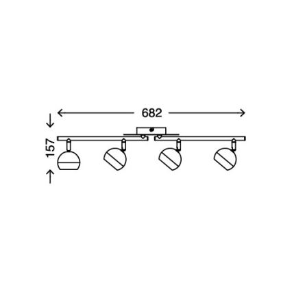 Briloner 2045-042 - LED Bodové svítidlo 4xLED/3,7W/230V