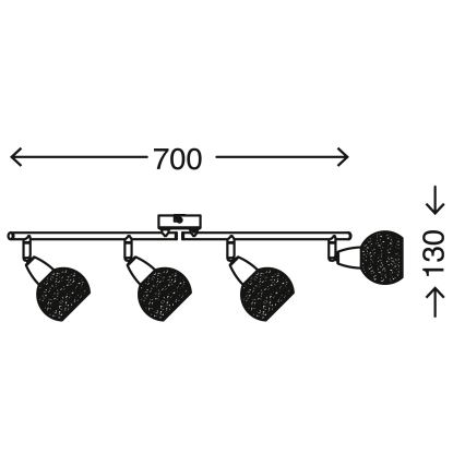 Briloner 2046-042 - Bodové svítidlo VIOLA 4xE14/40W/230V