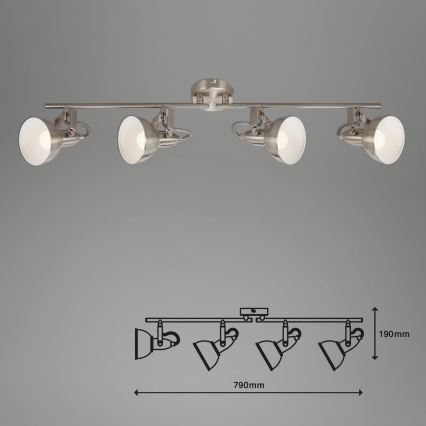Briloner 2049-042 - Bodové svítidlo 4xE14/40W/230V stříbrná