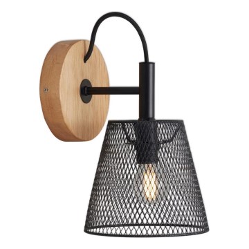 Briloner 2077-015 - Nástěnné svítidlo WOOD & STYLE 1xE14/25W/230V kaučukovník
