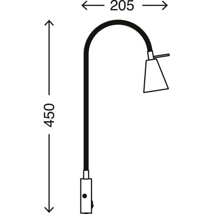 Briloner 2082-016 - LED Nástěnná lampa COMFORT LIGHT 1xGU10/5W/230V bílá