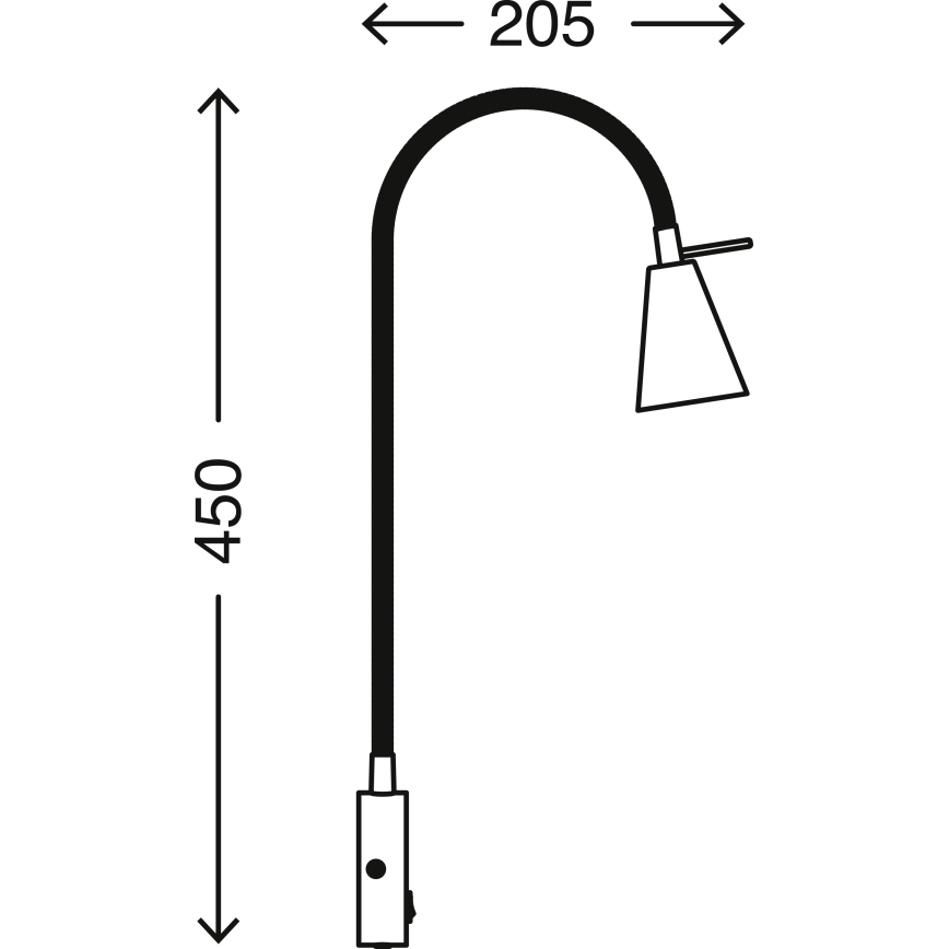 Briloner 2082-016 - LED Nástěnná lampa COMFORT LIGHT 1xGU10/5W/230V bílá