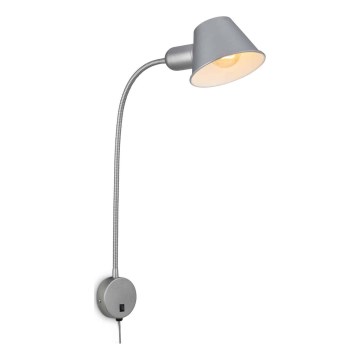 Briloner 2089-014 - Flexibilní nástěnná lampa BRELLO 1xE27/10W/230V matný chrom